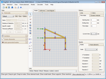 2D Truss Analysis screenshot