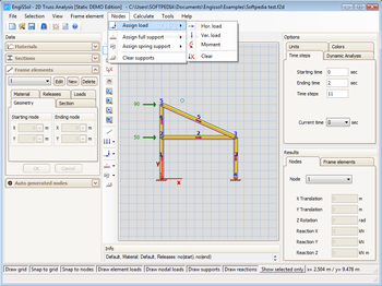 2D Truss Analysis screenshot 3