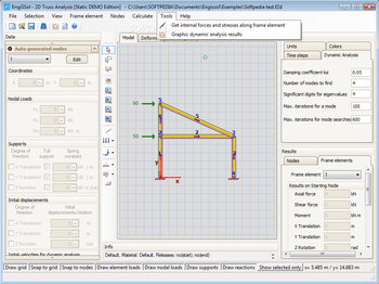 2D Truss Analysis screenshot 5