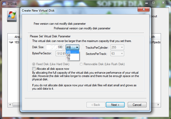 2TB Virtual Disk 2011 Free (formerly 2TDisk) screenshot 2
