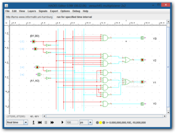 2x2 bit multiplier screenshot