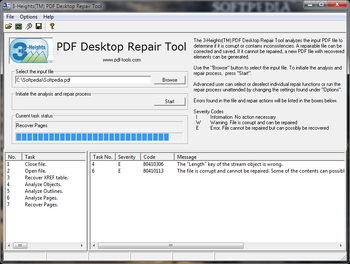 3-Heights PDF Desktop Repair Tool screenshot