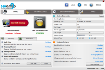 360Amigo System Speedup screenshot