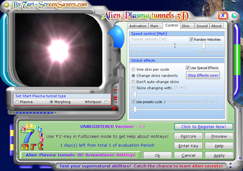 3D Alien Plasma Tunnels Screensaver screenshot