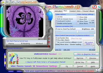 3D Alien Plasma Tunnels Screensaver screenshot 2