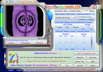 3D Alien Plasma Tunnels Screensaver screenshot 3