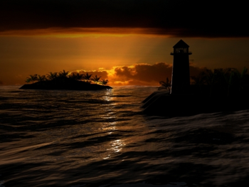 3D Animated Tropical Sunset Screensaver with Sound screenshot