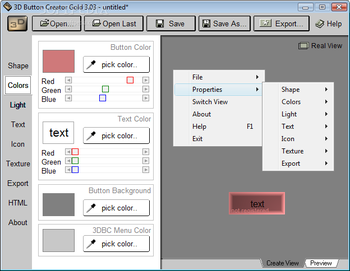 3D Button Creator Gold screenshot 2