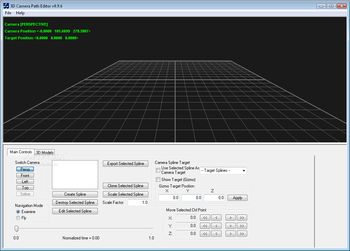 3D Camera Path Editor screenshot