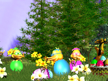 3D Easter Duckies screenshot