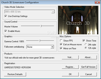 3D Free Church Screensaver screenshot 2