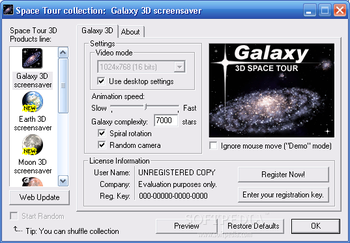 3D Galaxy : Space Tour screensaver screenshot 2