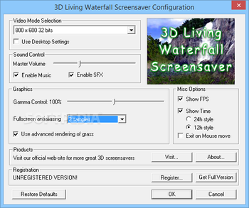 3D Living Waterfall Screensaver screenshot 2