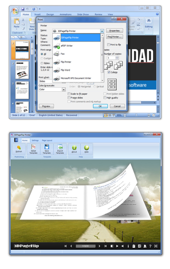 3D PageFlip Printer  screenshot