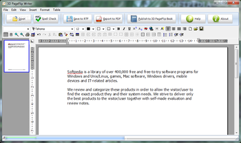 3D PageFlip Writer screenshot
