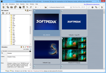 3D Photo Browser Image Edition screenshot