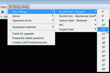 3D Piping Symbols Library for AutoCAD screenshot