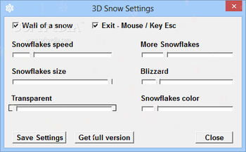 3D Snow Screensaver screenshot 2
