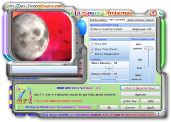 3D Space Christmas Screensaver screenshot 2