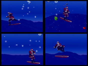3D Surfing Santa screenshot