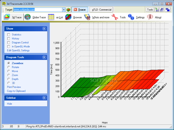 3d Traceroute screenshot