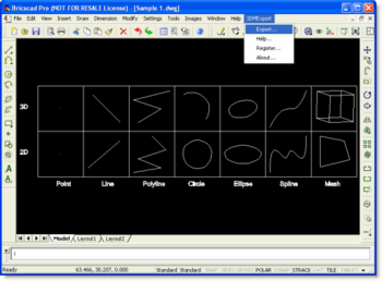 3DM Export for Bricscad screenshot