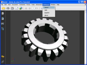 3DM Import for Acrobat screenshot
