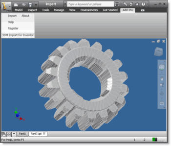 3DM Import for Inventor screenshot