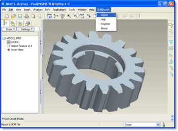 3DM Import for Pro/Engineer screenshot