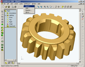 3DM Import for SolidWorks screenshot