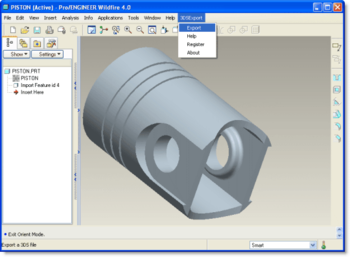 3DS Export for Pro/Engineer screenshot