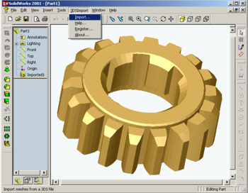 3DS Import for SolidWorks screenshot