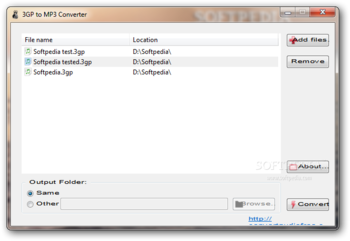 3GP to MP3 Converter screenshot