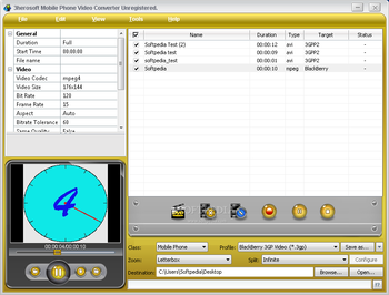 3herosoft Mobile Phone Video Converter screenshot