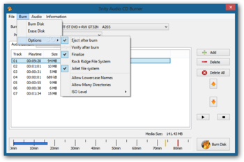 3nity Audio CD Burner screenshot 2