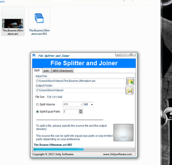 3nity File Splitter and Joiner screenshot 2