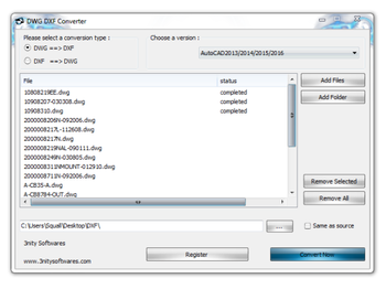 3nity Software DWG DXF Converter screenshot
