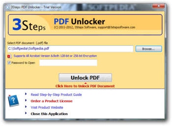 3Steps PDF Unlocker screenshot