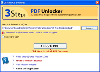 3StepsPDF Unlocker screenshot