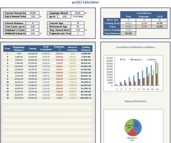 401k Calculator screenshot