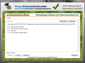 4A0-100 - Alcatel-Lucent Scalable IP Networks screenshot 2