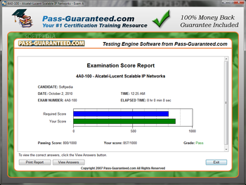 4A0-100 - Alcatel-Lucent Scalable IP Networks screenshot 3