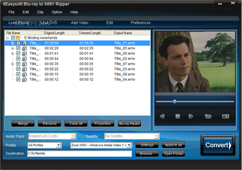 4Easysoft Blu-ray to WMV Ripper screenshot