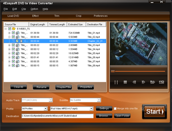 4Easysoft DVD to Video Converter screenshot