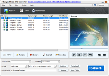 4Easysoft Free MP3 Converter screenshot