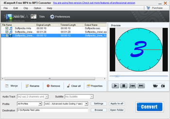 4Easysoft Free MP4 to MP3 Converter screenshot