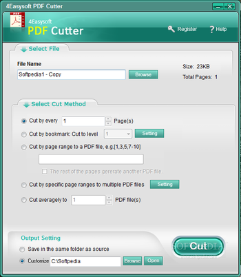 4Easysoft PDF Cutter screenshot