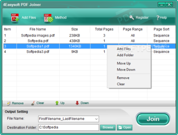 4Easysoft PDF Joiner screenshot