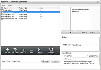 4Easysoft PDF to Word Converter screenshot