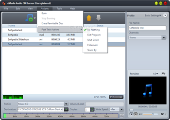 4Media Audio CD Burner screenshot 2